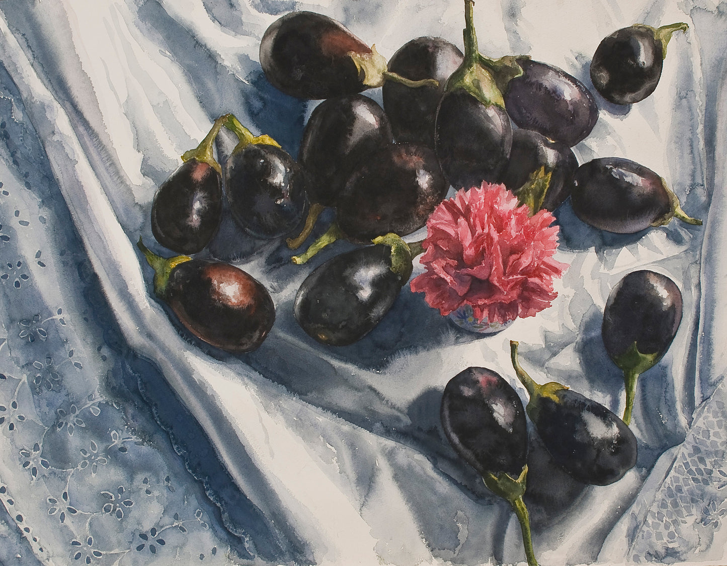 Carnation With Baby Eggplants
