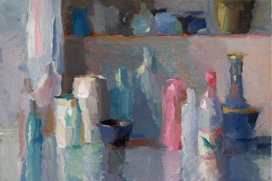 Bottles and Chinese Vase
