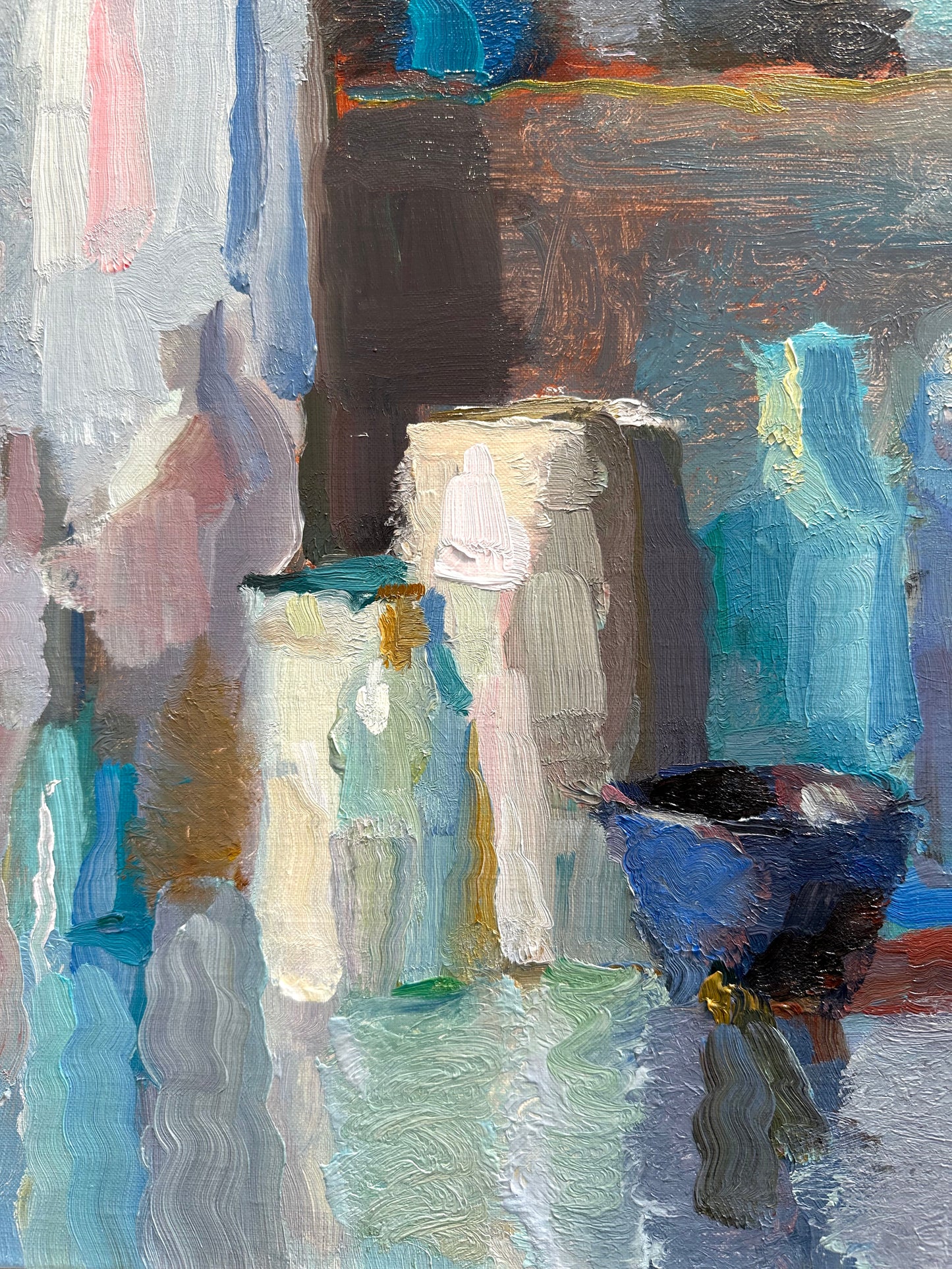Bottles and Chinese Vase