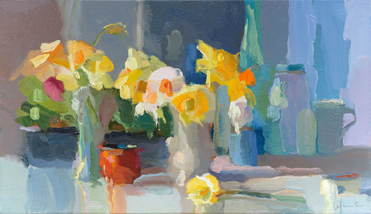 Daffodils And Red Cup