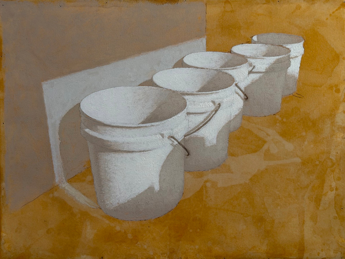 Five Buckets in Window Light