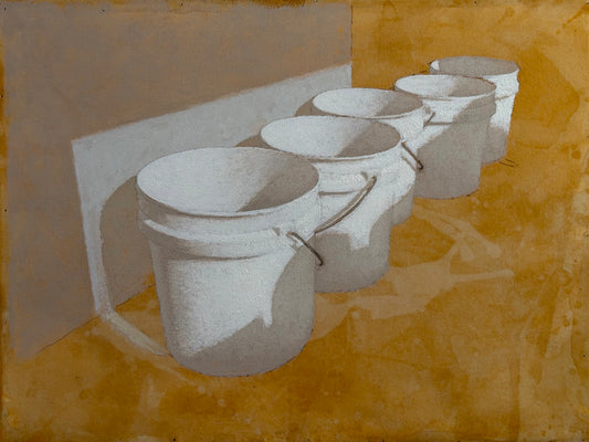 Five Buckets in Window Light