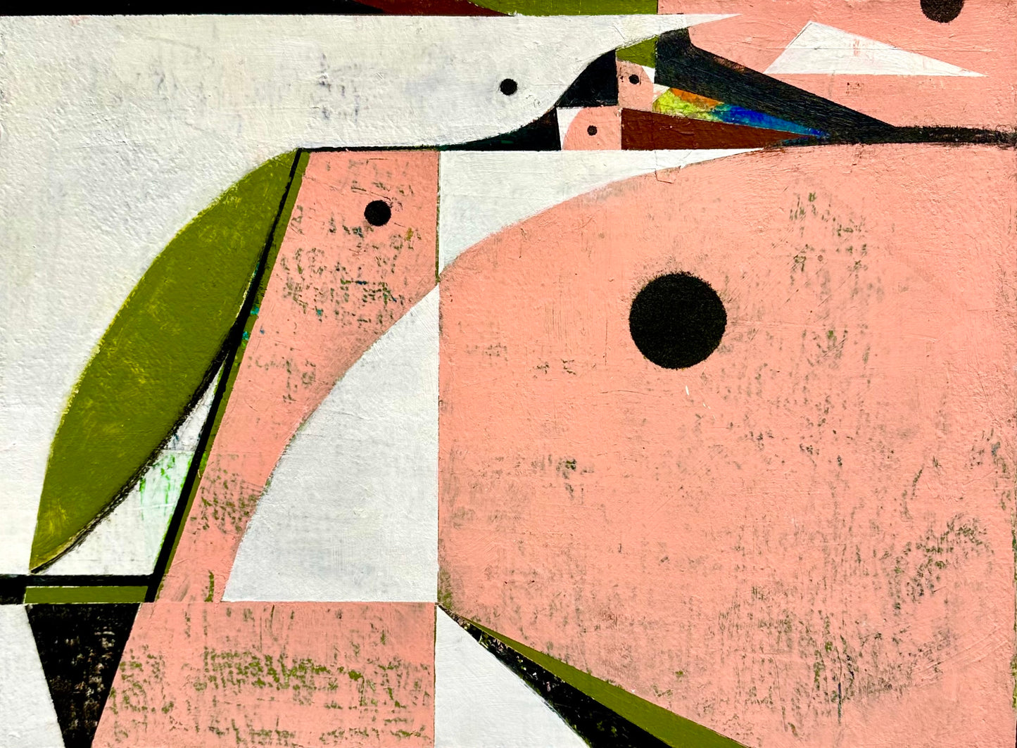 Flock 12 (Pink and Green with White and Black)