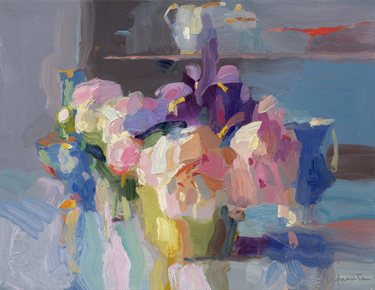 Iris, Peonies, and Painters Cabinet