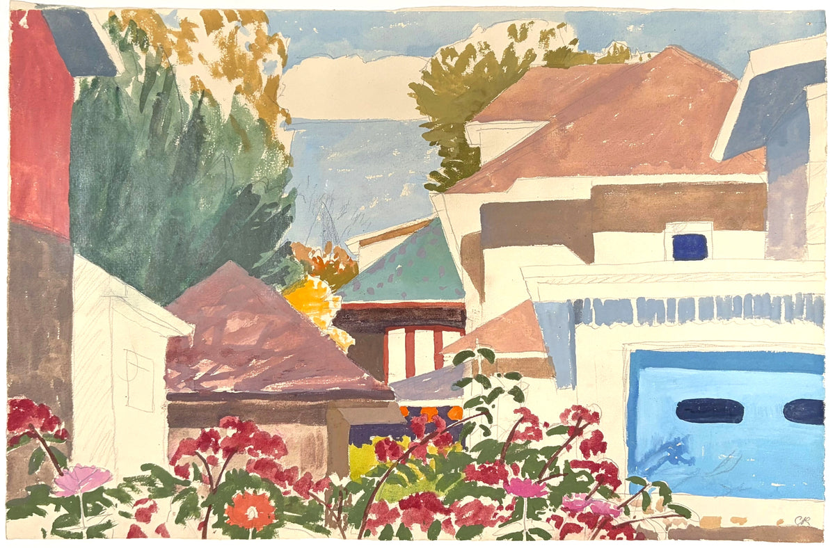 New Blue (Narberth, PA - Gouache On Paper)