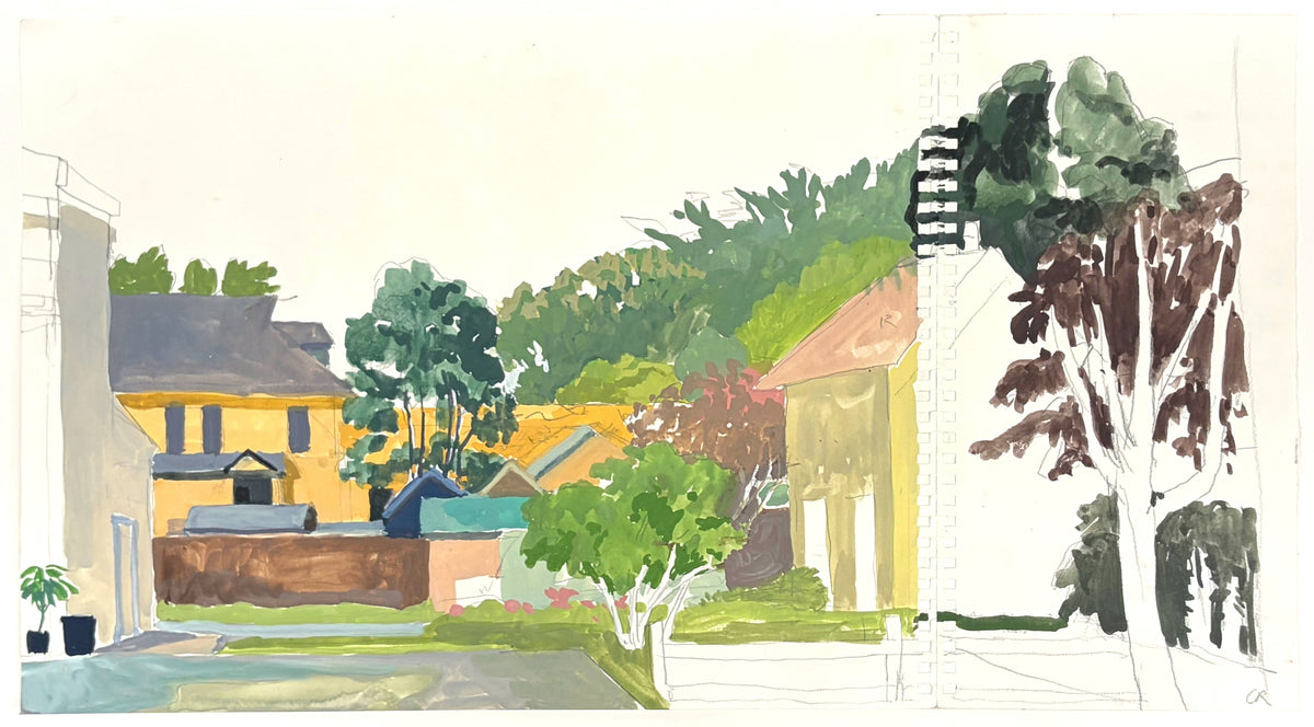 Seven Gables (Vermont - Gouache On Paper)