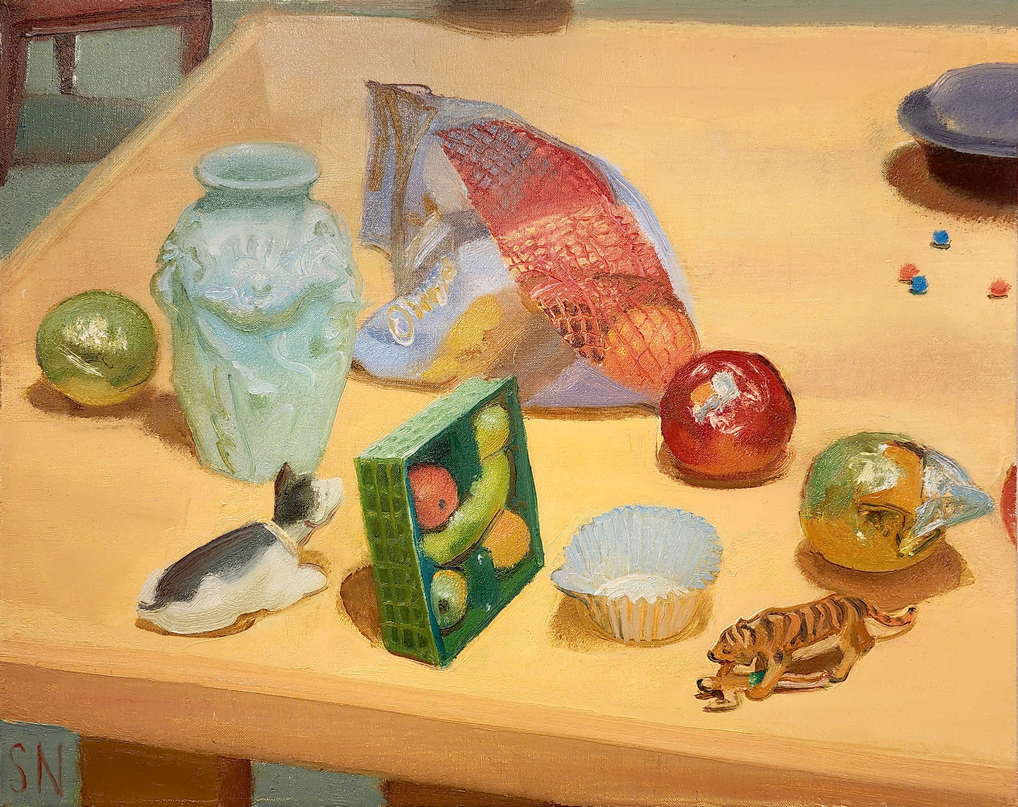 Still Life With Bag Of Oranges