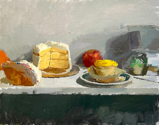Still Life with Yellow Cupcake