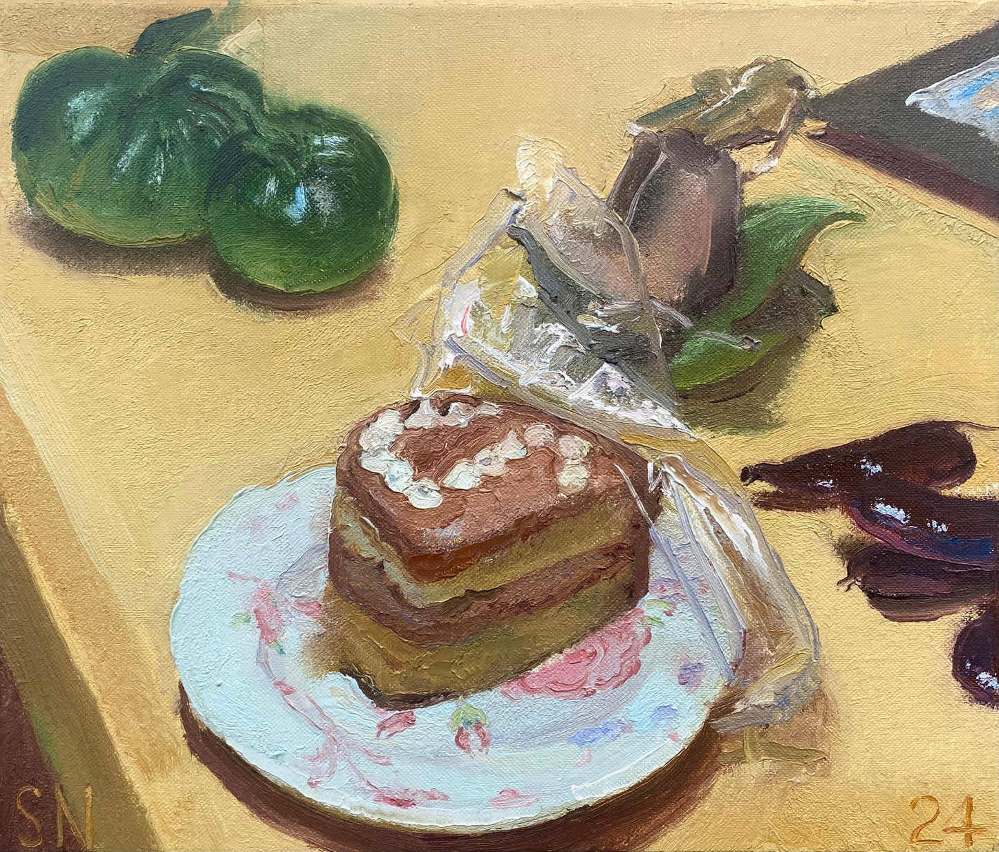 Still Life With Cake And Pumpkins