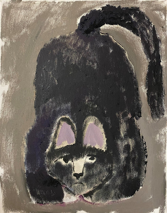 Scaredy Cat - Gray And Black