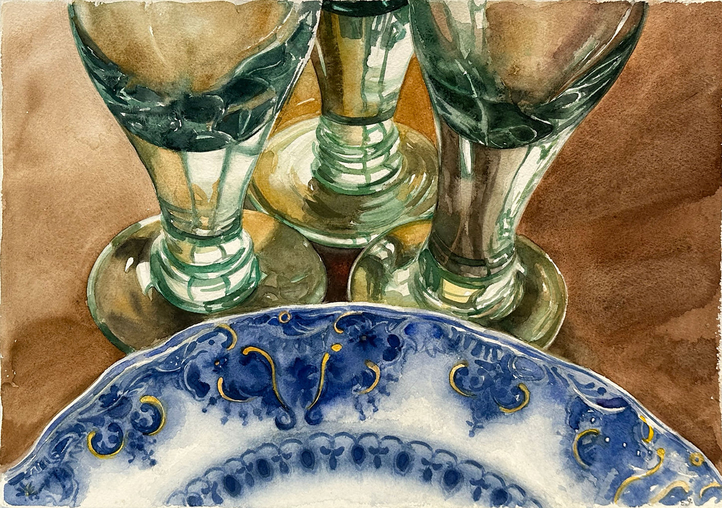 Mexican Glasses And Blueflow Plate